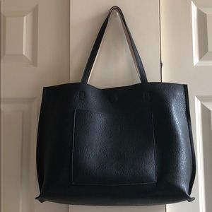 Urban Outfitters black tan reversible tote bag